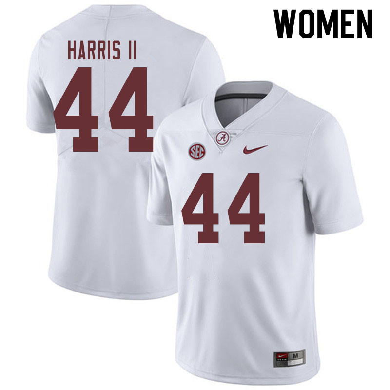 Alabama Crimson Tide Women's Kevin Harris II #44 White NCAA Nike Authentic Stitched 2019 College Football Jersey NK16Y48HY
